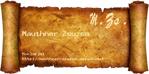 Mauthner Zsuzsa névjegykártya